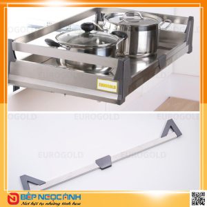 Giá xoong nồi inox hộp 2 lớp đáy âm tủ EU131600 – Eurogold