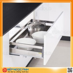 Giá xoong nồi inox hộp 2 lớp đáy, gắn cánh EU130700 – Eurogold