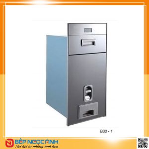 Thùng gạo điện tử mặt gương trắng bạc B301 – Eurogold