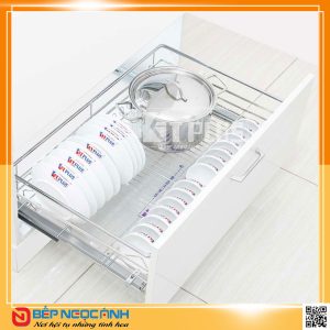 Giá xoong nồi, bát đĩa đa năng nan tròn Inox Kit Plus DM60S