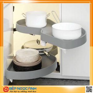 MÂM XOAY HÌNH LÁ NHỰA XÁM ROXANA R006R/L